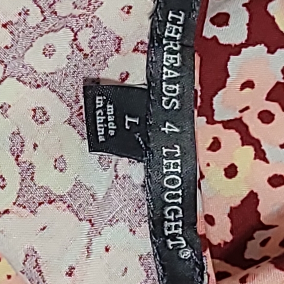 EUC, Threads 4 Thought Spaghetti string Racer Back Tank Top Size Lg - Picture 3 of 4